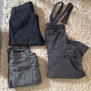 Curve love jeans + free overalls